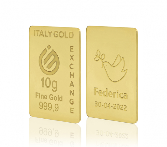 Gold ingot gift for Confirmation - 24Kt - 10gr IGE GOLD